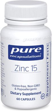 Pure Encapsulations, пиколинат цинка, 15 мг, 60 капсул (PE-00250), фото