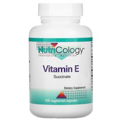 Nutricology, витамин E, сукцинат, 100 вегетарианских капсул (ARG-50430), фото