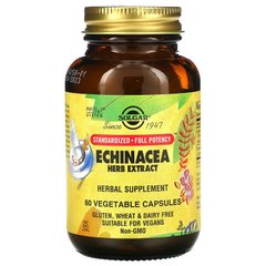 Эхинацея экстракт (Echinacea Herb Extract), Solgar, 60 капсул (SOL-04122), фото
