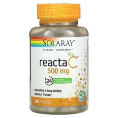 Solaray, Reacta-C, 500 мг, 120 вегетаріанських капсул (SOR-61074), фото