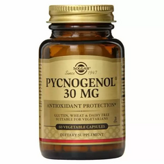 Solgar, Пикногенол, 30 мг, 30 вегетарианских капсул (SOL-02303), фото