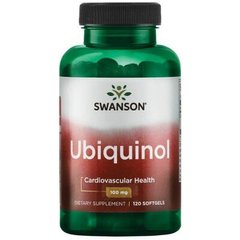 Убихинол, Ultra Ubiquinol, Swanson, 100 мг, 60 гелевых капсул (SWV-02377), фото