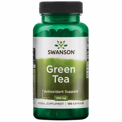 Зеленый чай, Green Tea, Swanson, 500 мг, 100 капсул (SWV-01977), фото