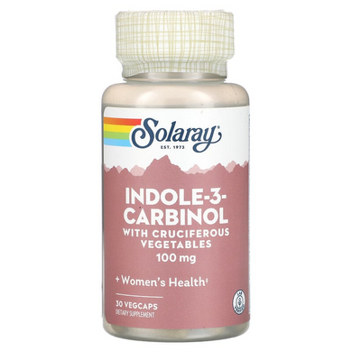 Solaray, Индол-3-карбинол с крестоцветными овощами, 100 мг, 30 растительных капсул (SOR-36664), фото