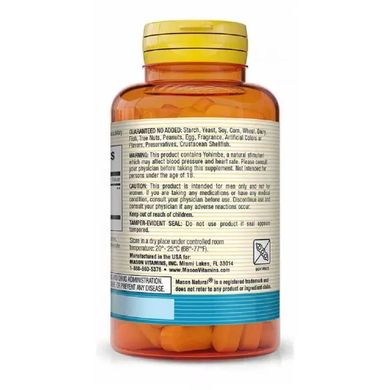 Mason Natural, Йохімбе, 800 мг, 30 таблеток (MAV-12018), фото