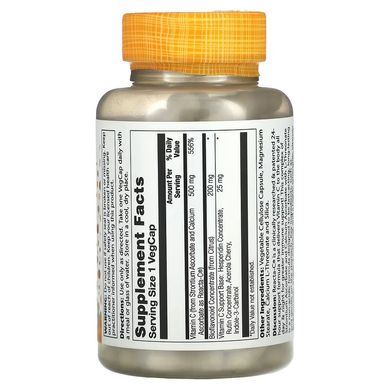 Solaray, Reacta-C, 500 мг, 120 вегетаріанських капсул (SOR-61074), фото