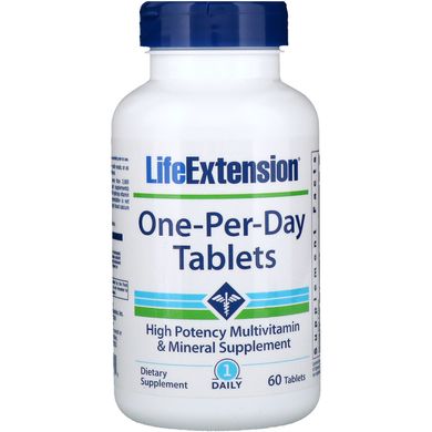 Вітамінний комплекс, One-Per-Day, Life Extension, 60 таблеток (LEX-22136), фото