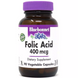 Bluebonnet Nutrition BLB-00449 Фолієва кислота 400 мг, Folic Acid, Bluebonnet Nutrition, 90 вегетаріанських капсул (BLB-00449) 1