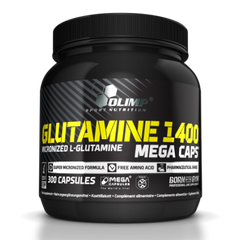 Olimp Sport Nutrition, L-глютамін, Mega Caps, 1400 мг, 300 капсул (103224), фото
