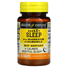 Mason Natural, Eazzzy Sleep з магнієм та ромашкою, 60 таблеток (MAV-18175), фото