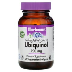 Bluebonnet Nutrition, Убихинол CellullarActive CoQ10, 200 мг, 60 растительных капсул (BLB-00799), фото