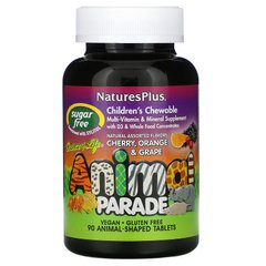 Nature's Plus, Source of Life, Animal Parade, детские жевательные мультивитамины и минералы, различные натуральные ароматизаторы, 90 таблеток в форме животных (NAP-29918), фото