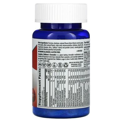 Trace Minerals ®, Комплексные детские жевательные таблетки, дикая вишня, 60 жевательных вафель (TMR-00036), фото