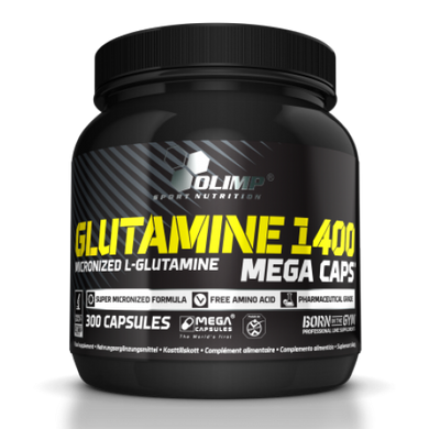 Olimp Sport Nutrition, L-глютамін, Mega Caps, 1400 мг, 300 капсул (103224), фото