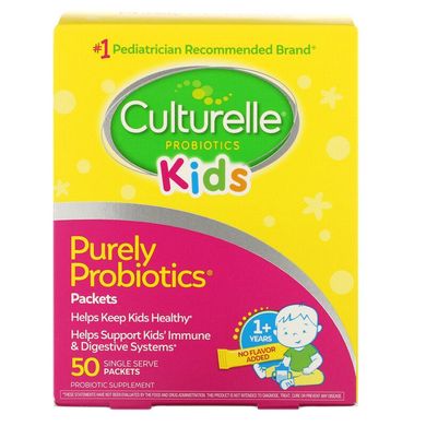 Culturelle, Kids, чисті пробіотики, від 1 року, без ароматизаторів, 50 порційних пакетиків (CTL-40026), фото