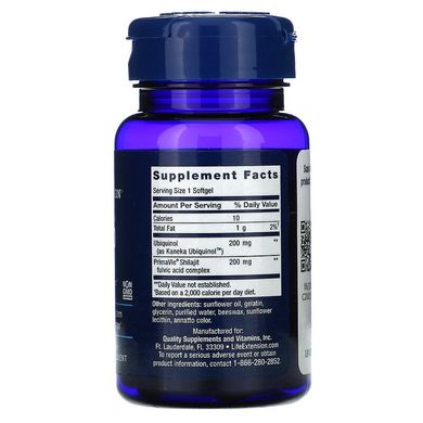 Life Extension, Super Ubiquinol CoQ10 з покращеною підтримкою мітохондрій, 200 мг, 30 гелевих капсул (LEX-14312), фото