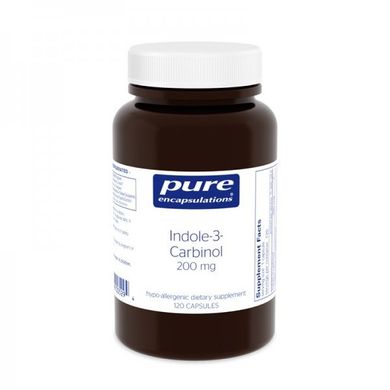 Індол-3-карбінолу, Indole-3-Carbinol, Pure Encapsulations, 200 мг, 120 капсул (PE-00529), фото