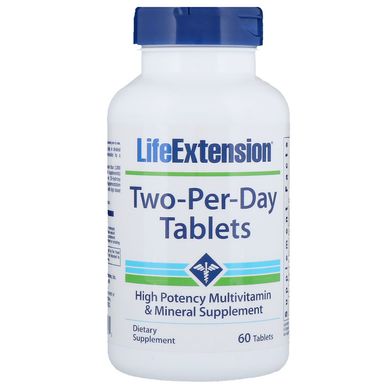 Мультивітаміни, Two-Per-Day, Life Extension, 60 табл., (LEX-22166), фото