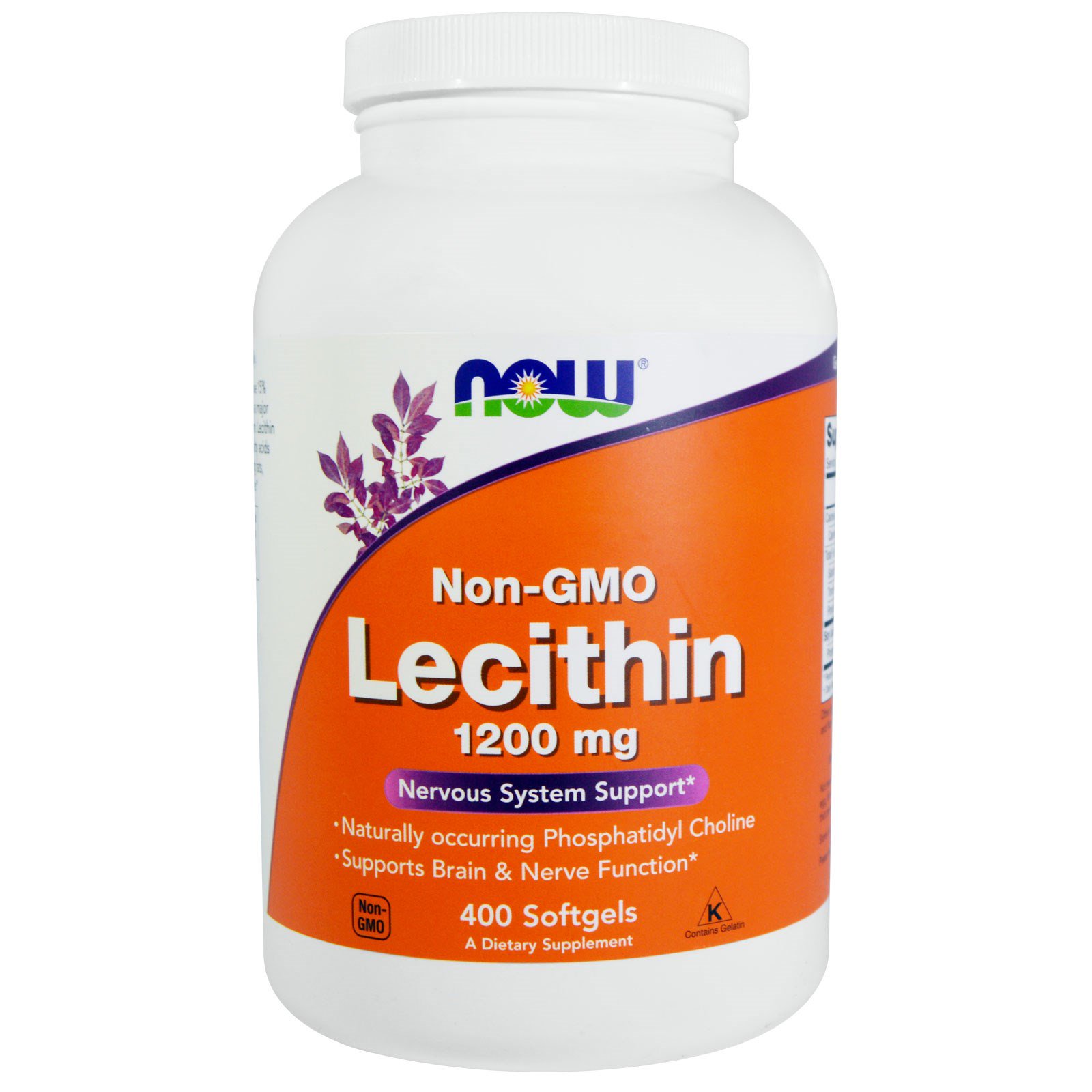 Лецитин, Lecithin, Now Foods, 1200 мг, 400 капсул, (NOW-02214)
