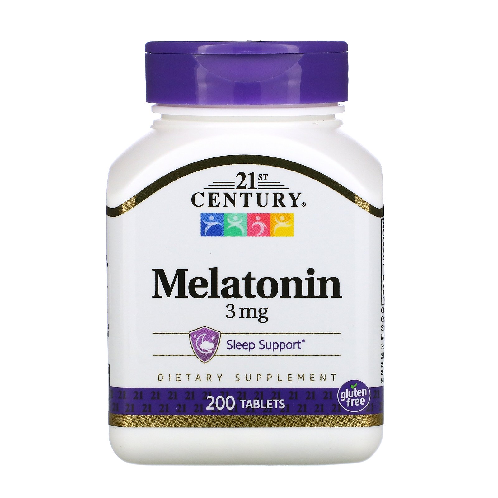 Мелатонин 3 мг, 21st Century Health Care, 200 таблеток