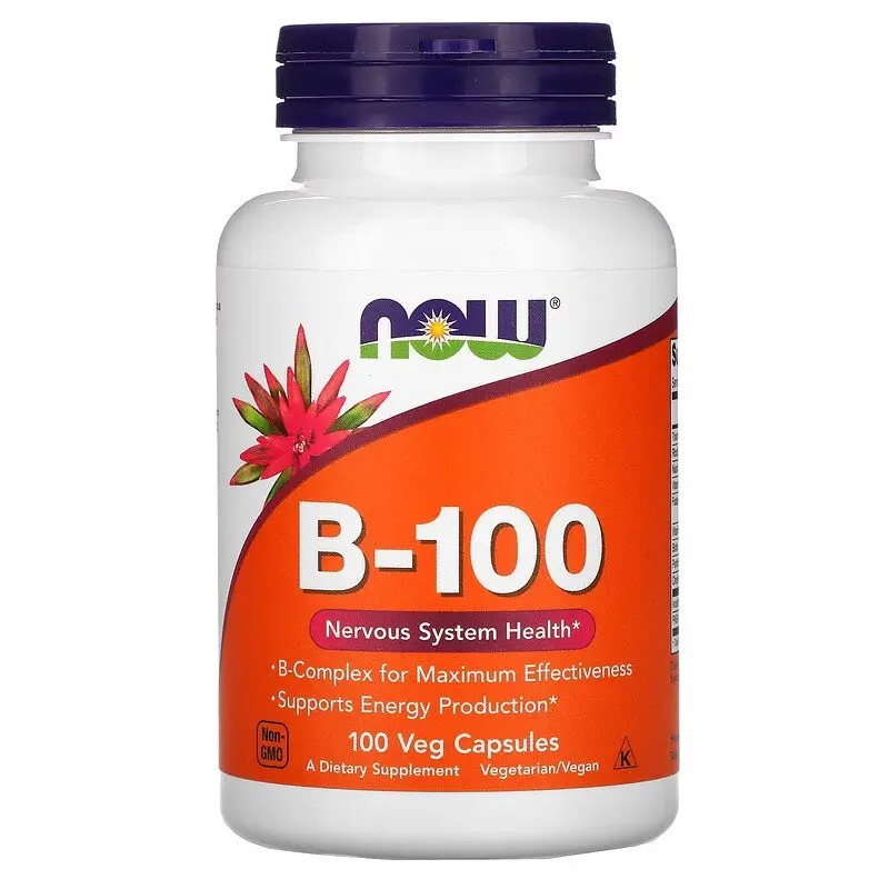 Now Foods, B-100, 100 растительных капсул