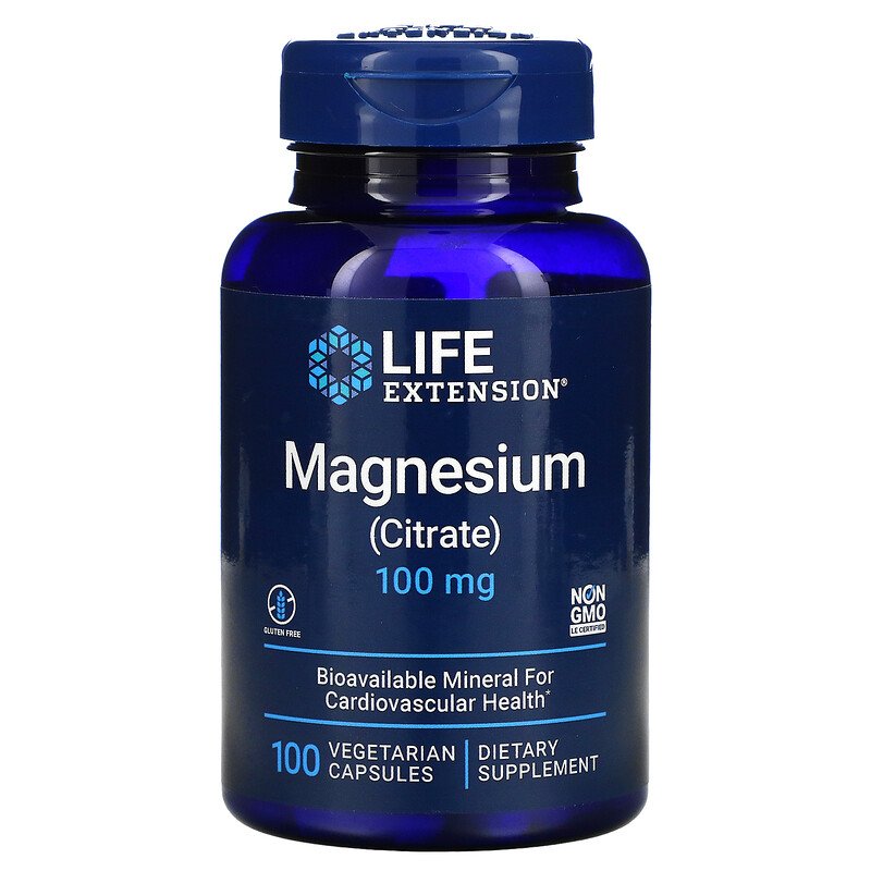 Цитрат магния, Life Extension, 160 мг, 100 капсул, (LEX-16821)