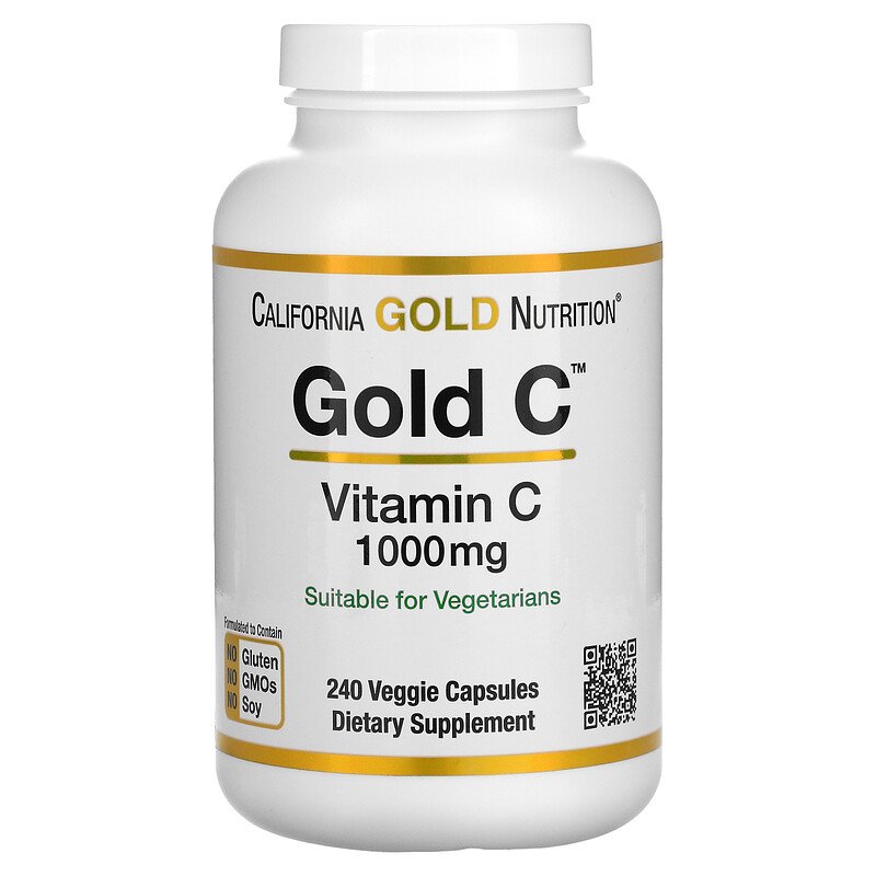 Витамин C, California Gold Nutrition, 1000 мг, 240 капсул