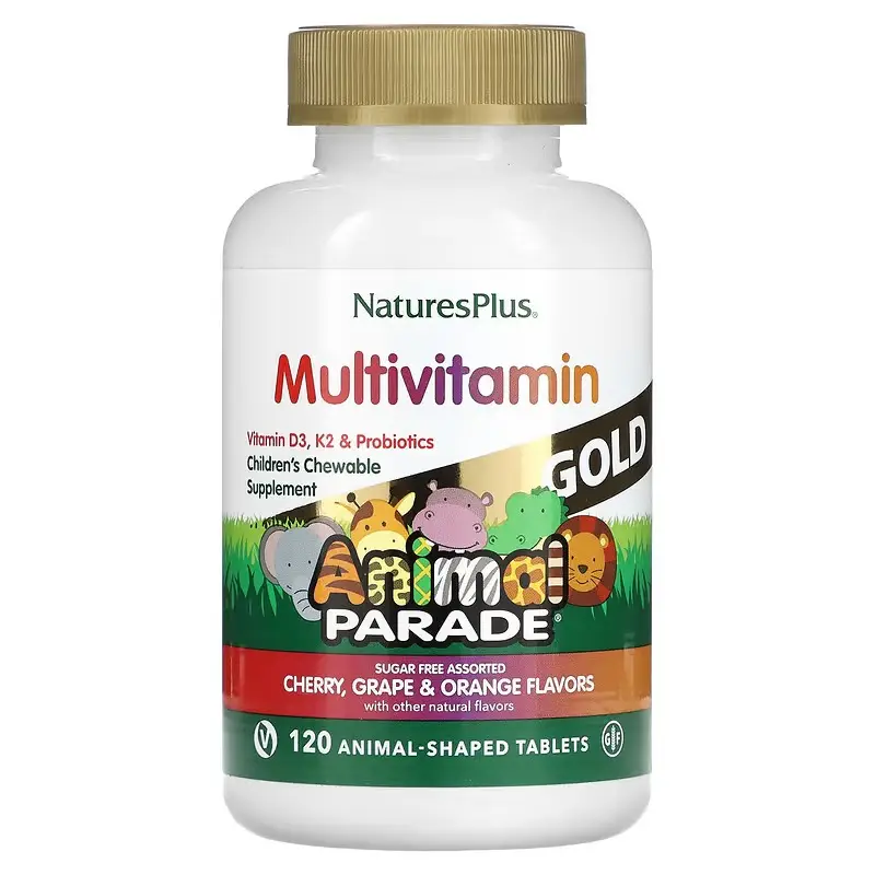 Витамины для детей (Children's Multi-Vitamin), Nature's Plus, Animal Parade, 120шт, (NAP-29928)