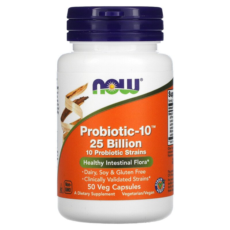 Пробиотик-10, Probiotic-10, 25 Billion, Now Foods