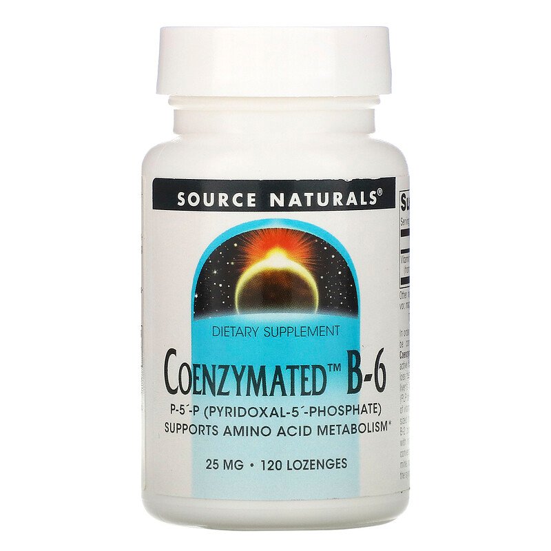 Коэнзим витамина В6, Source Naturals, 25 мг, 120 таблеток для рассасывания