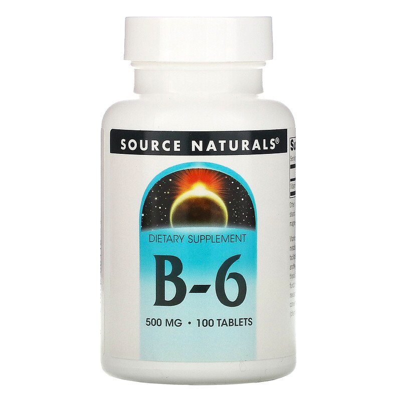 Витамин В-6, Source Naturals, 500 мг, 100 таблеток